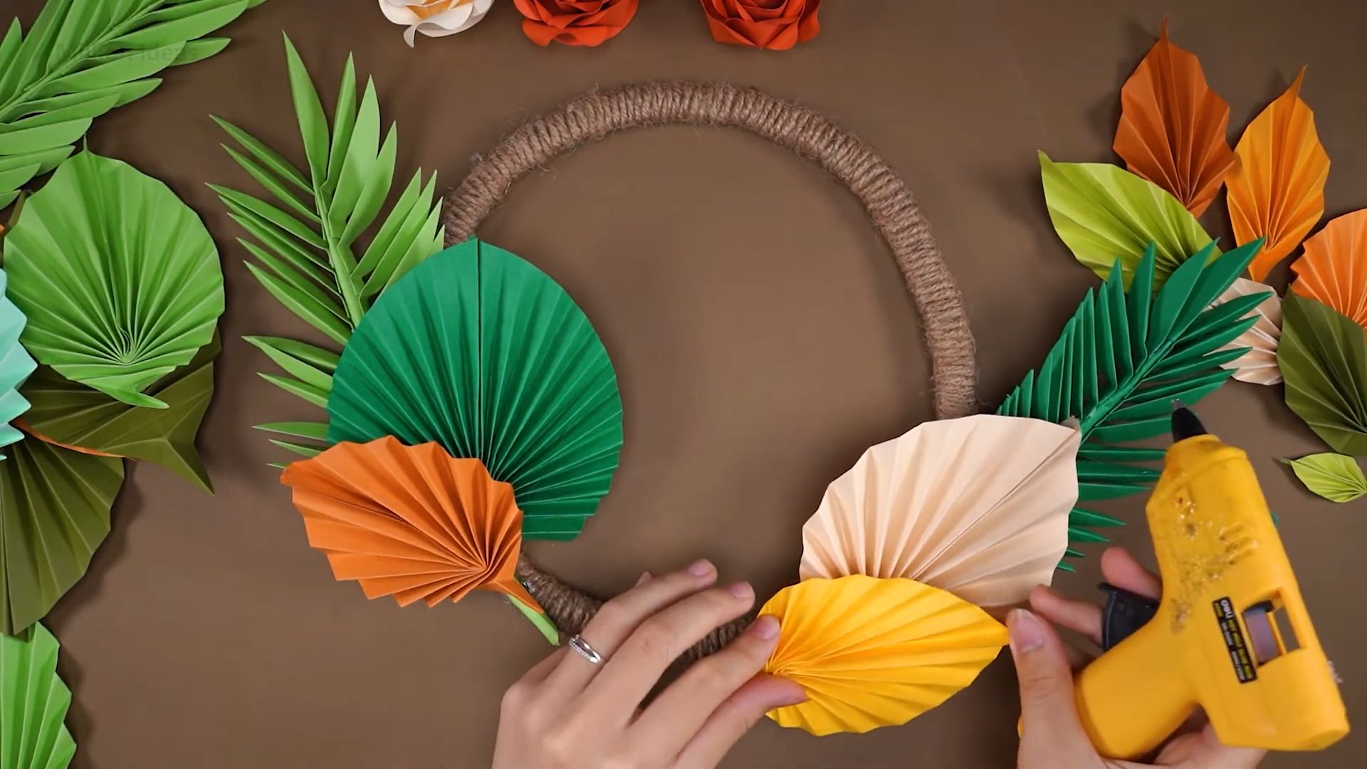 Papier Palmblätter DIY Deko