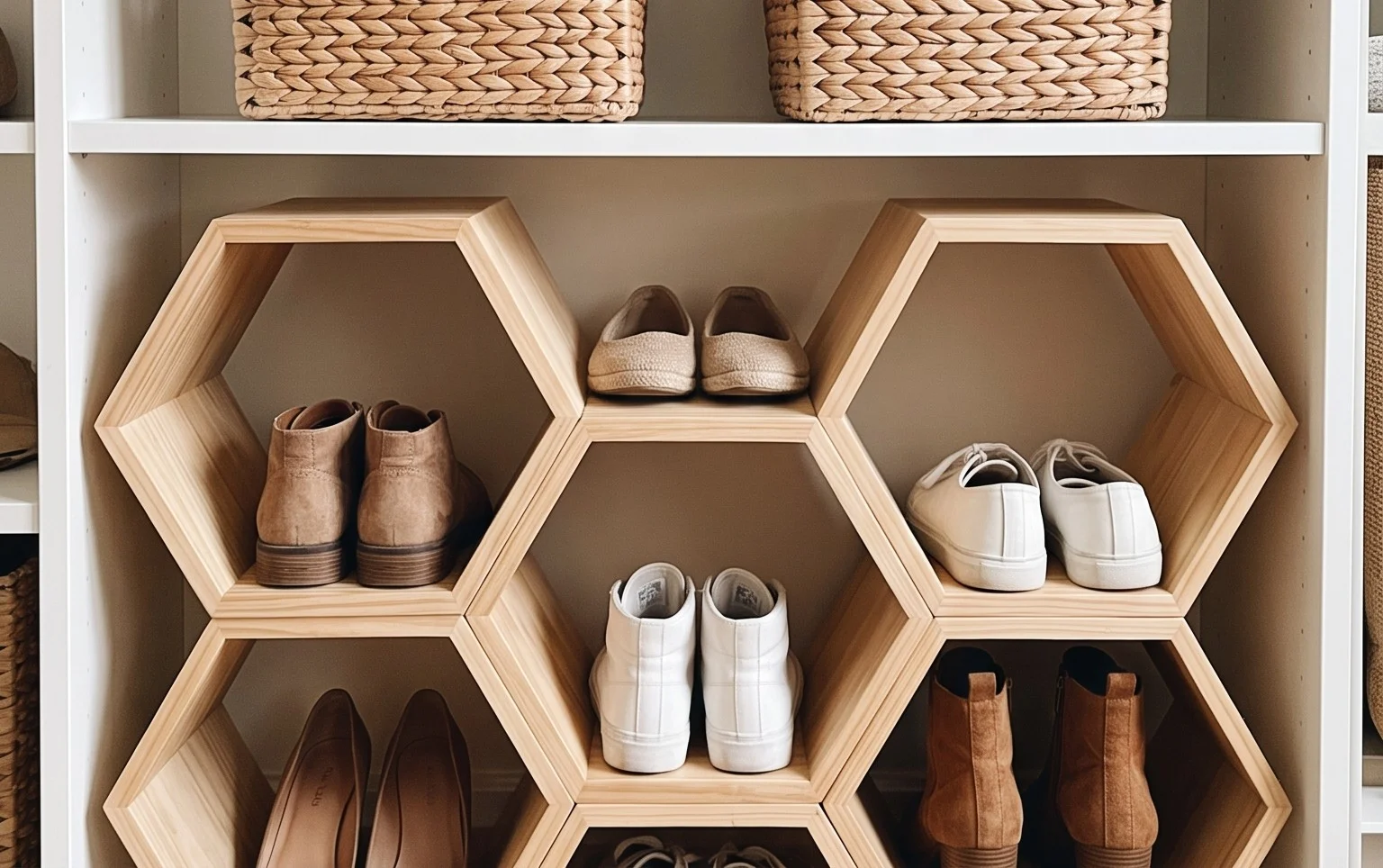 Hexagon DIY Shoe Rack