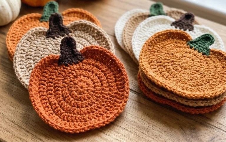 10+ Pumpkin Coasters Crochet Patterns